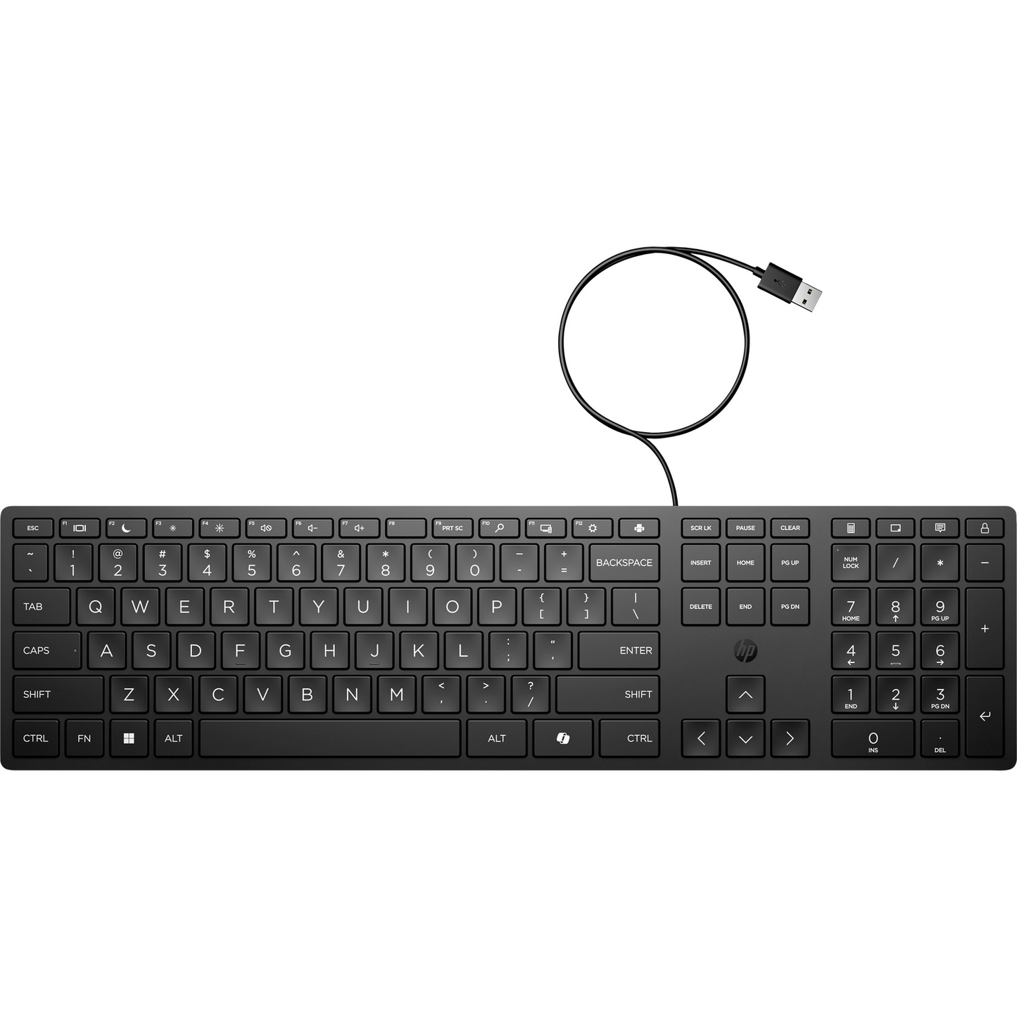 HP 320K Wired Keyboard tastaturi USB Negru (Wired Desktop 320K Keyboard)