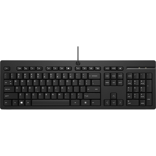 HP 125 USB Wired Keyboard клавиатура Черен (125 Wired Keyboard French)