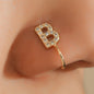 No Piercing Nose Pin Copper Inlaid Zircon Letter U Shape