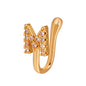 No Piercing Nose Pin Copper Inlaid Zircon Letter U Shape