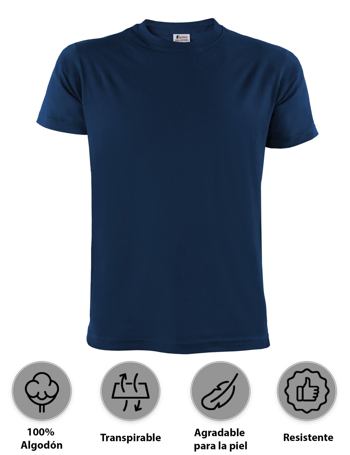 ALPIDEX T-Shirt Camisetas Hombre Pack de 5 Cuello Redondo 100% Algodón Unicolor Corta Shirt Men Camisa de Manga Casual S M L XL XXL 3XL 4XL 5XL