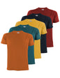 ALPIDEX T-Shirt Camisetas Hombre Pack de 5 Cuello Redondo 100% Algodón Unicolor Corta Shirt Men Camisa de Manga Casual S M L XL XXL 3XL 4XL 5XL
