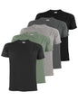 ALPIDEX T-Shirt Camisetas Hombre Pack de 5 Cuello Redondo 100% Algodón Unicolor Corta Shirt Men Camisa de Manga Casual S M L XL XXL 3XL 4XL 5XL