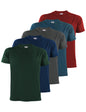 ALPIDEX T-Shirt Camisetas Hombre Pack de 5 Cuello Redondo 100% Algodón Unicolor Corta Shirt Men Camisa de Manga Casual S M L XL XXL 3XL 4XL 5XL
