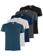 ALPIDEX T-Shirt Camisetas Hombre Pack de 5 Cuello Redondo 100% Algodón Unicolor Corta Shirt Men Camisa de Manga Casual S M L XL XXL 3XL 4XL 5XL