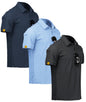 ZITY 3 Pack Polo Hombre Manga Corta Secado Rápido Transpirable Camiseta Hombre Polo Verano Casual Sport Camisa Regular Fit Golf Polo Shirts