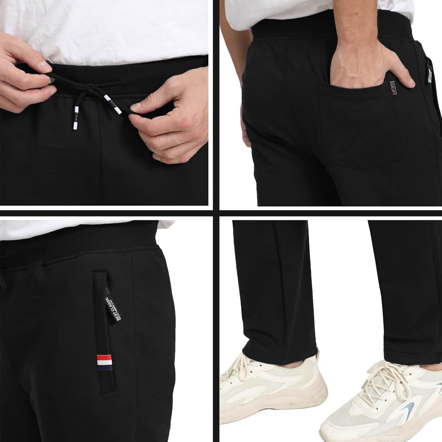 JustSun Pantalon Chandal Hombre Algodon Deporte Pantalones