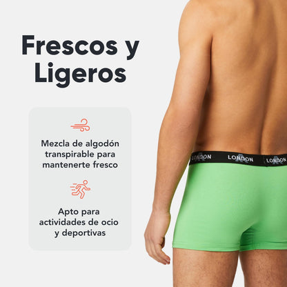 FM London - Bóxers para Hombre, Suaves, Ropa Interior elástica para Uso Diario Paquete de 4/8