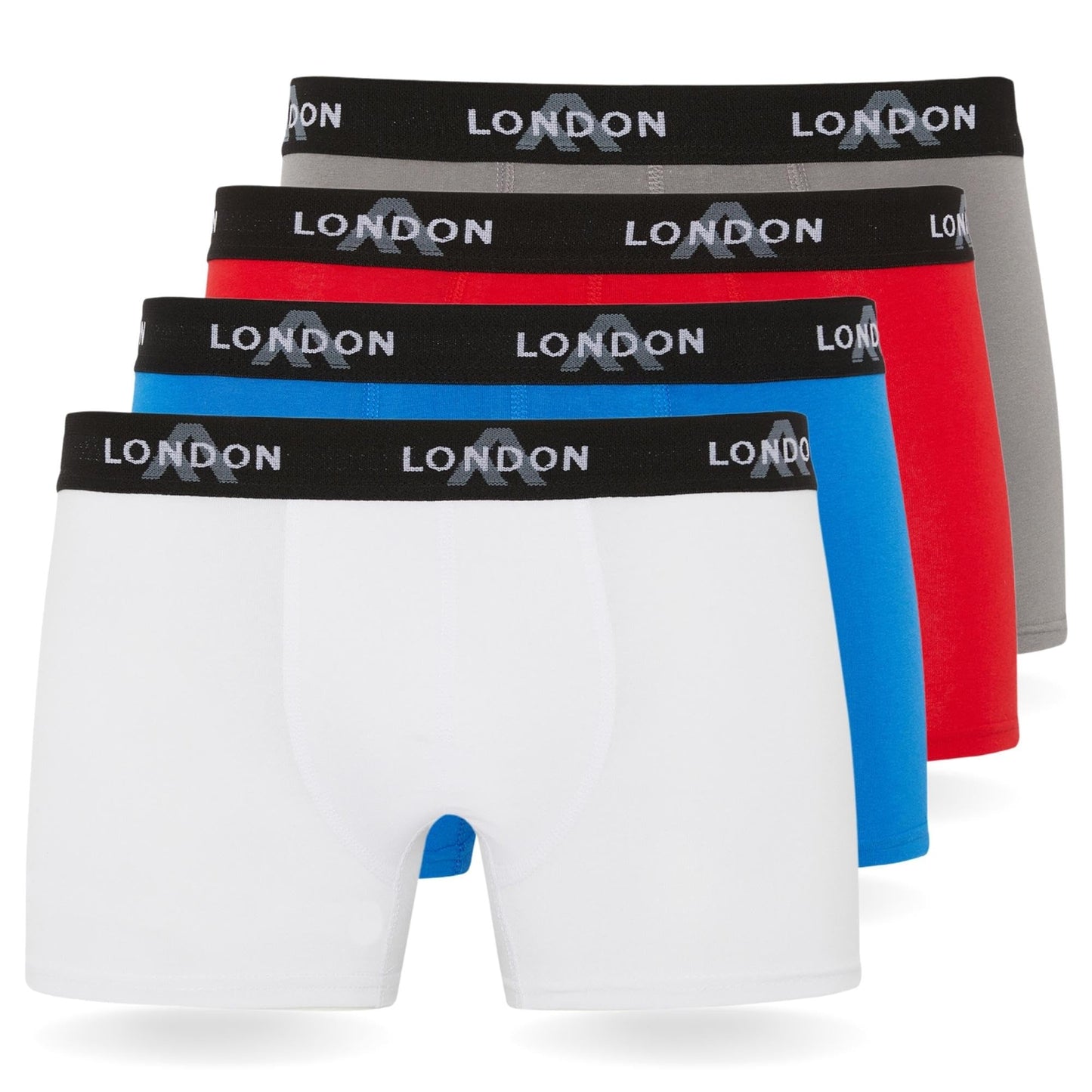FM London - Bóxers para Hombre, Suaves, Ropa Interior elástica para Uso Diario Paquete de 4/8