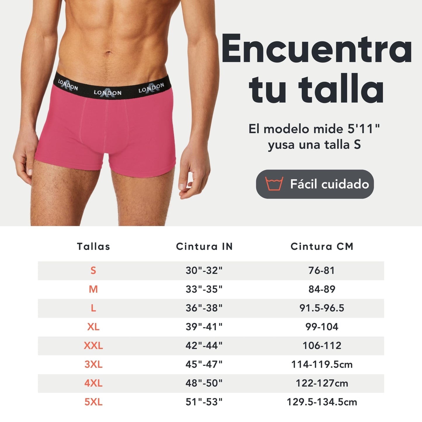 FM London - Bóxers para Hombre, Suaves, Ropa Interior elástica para Uso Diario Paquete de 4/8