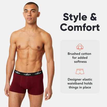 FM London - Bóxers para Hombre, Suaves, Ropa Interior elástica para Uso Diario Paquete de 4/8