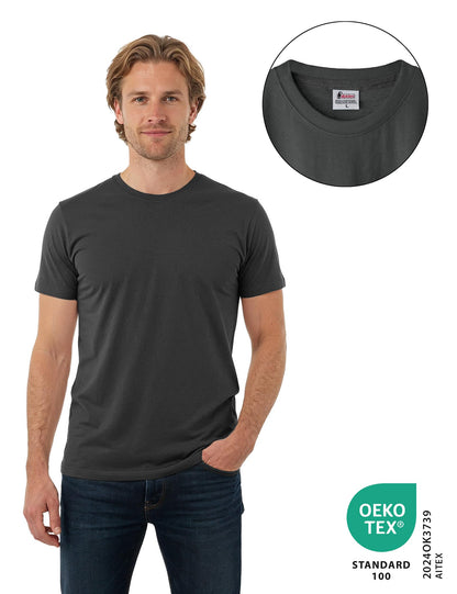 ALPIDEX T-Shirt Camisetas Hombre Pack de 5 Cuello Redondo 100% Algodón Unicolor Corta Shirt Men Camisa de Manga Casual S M L XL XXL 3XL 4XL 5XL