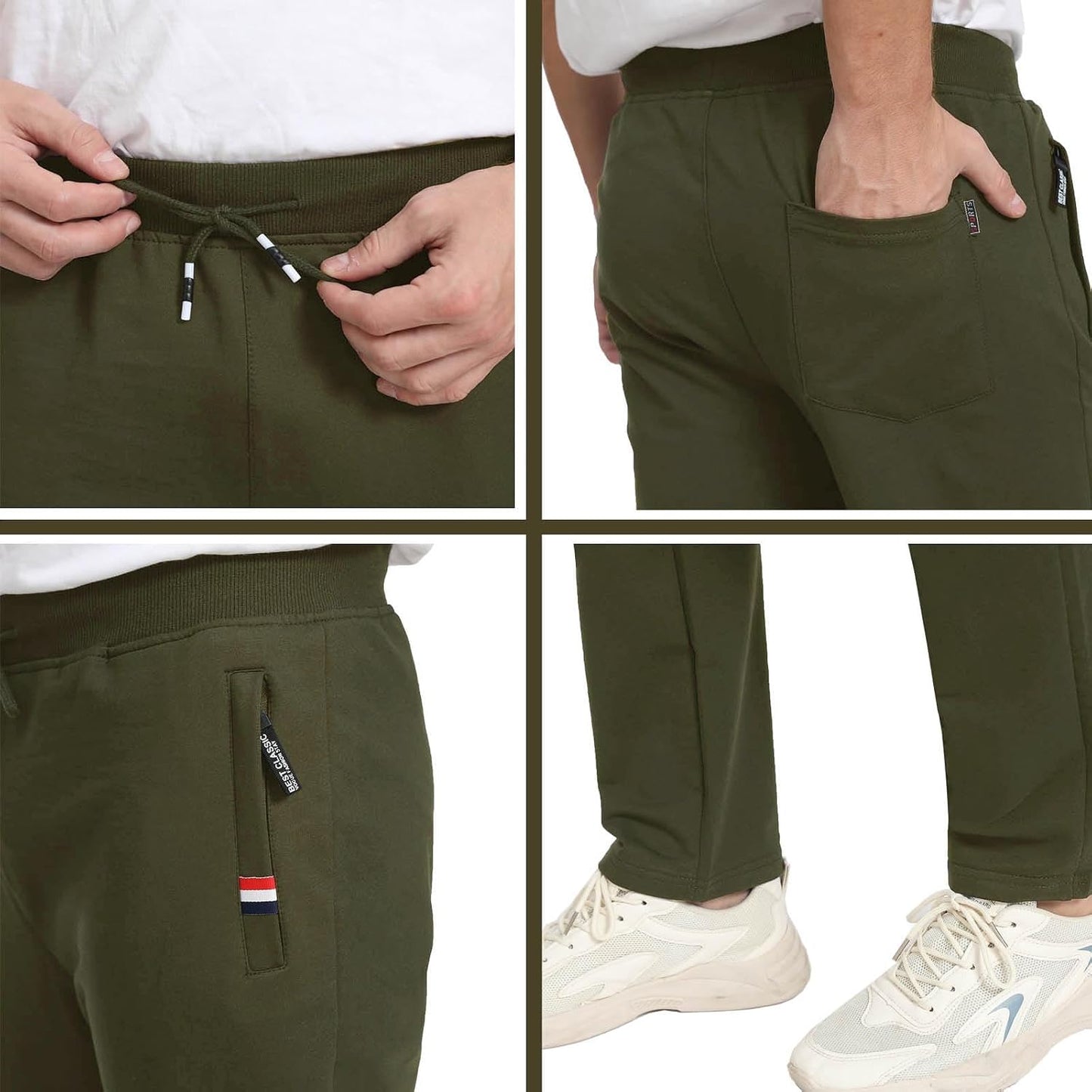 JustSun Pantalon Chandal Hombre Algodon Deporte Pantalones