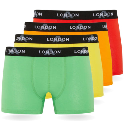 FM London - Bóxers para Hombre, Suaves, Ropa Interior elástica para Uso Diario Paquete de 4/8