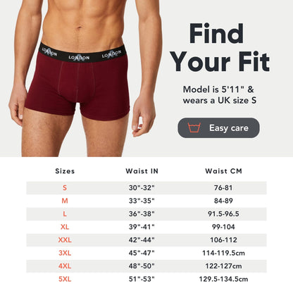FM London - Bóxers para Hombre, Suaves, Ropa Interior elástica para Uso Diario Paquete de 4/8