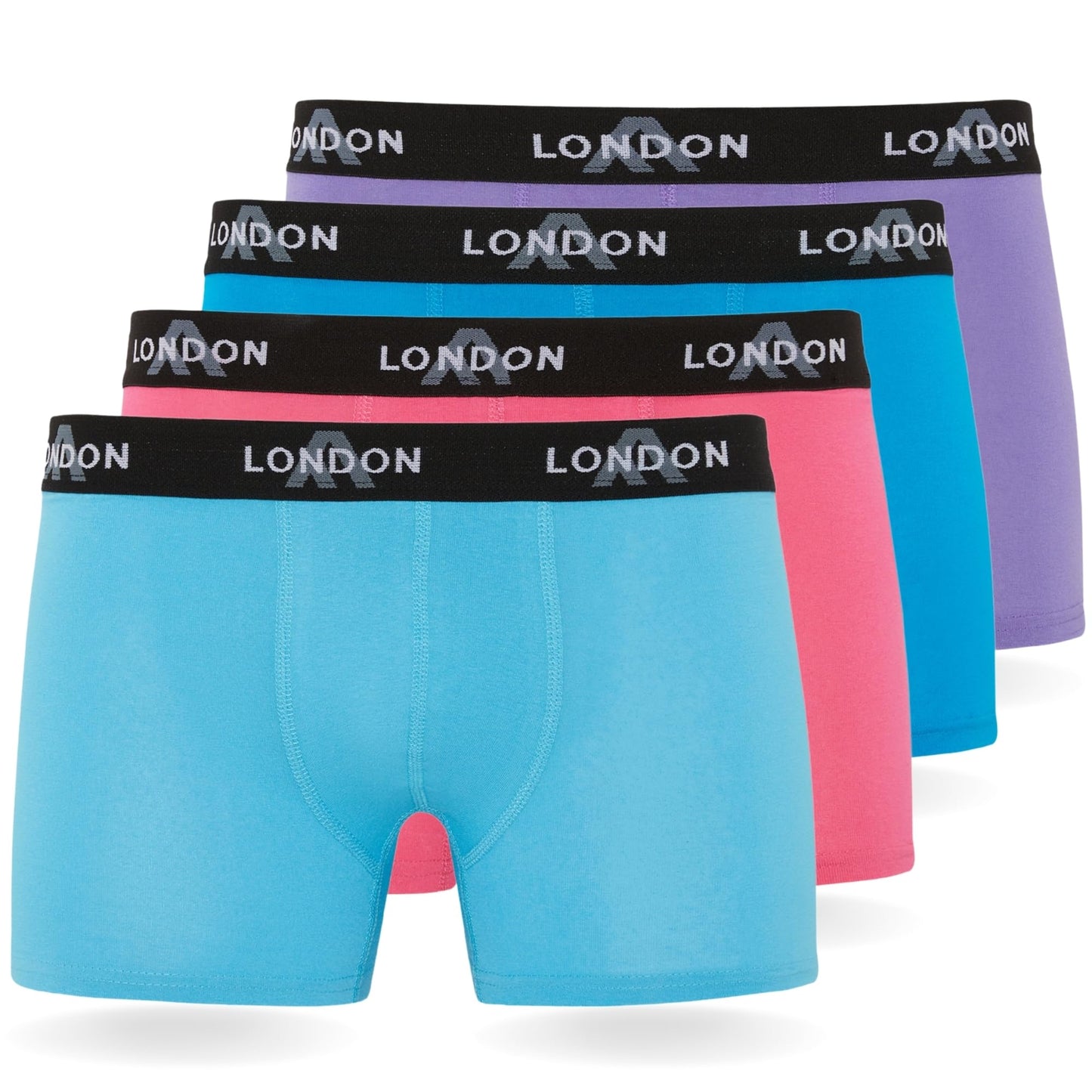 FM London - Bóxers para Hombre, Suaves, Ropa Interior elástica para Uso Diario Paquete de 4/8