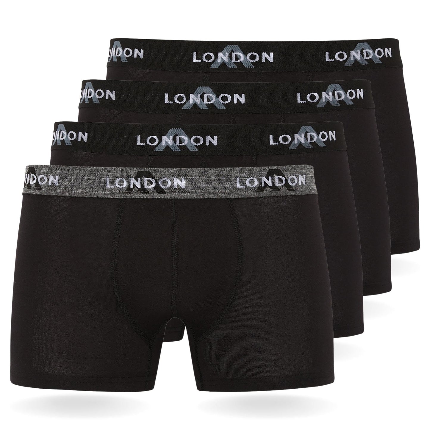FM London - Bóxers para Hombre, Suaves, Ropa Interior elástica para Uso Diario Paquete de 4/8