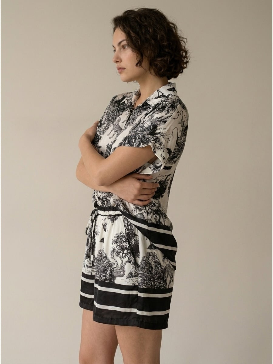 Women's shorts with silk
