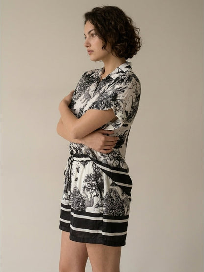 Women's shorts with silk