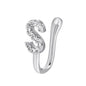 No Piercing Nose Pin Copper Inlaid Zircon Letter U Shape