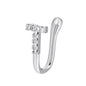 No Piercing Nose Pin Copper Inlaid Zircon Letter U Shape