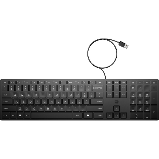HP 320K Wired Keyboard tastaturi USB Negru (Wired Desktop 320K Keyboard)