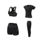 5Pcs Women's Yoga Sets Outdoor Running Yoga Quick Dry